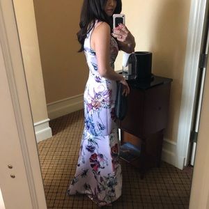 Parker Floral Trumpet Gown Dress